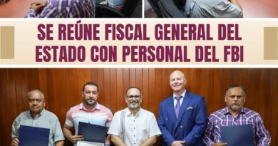 Se reúne Fiscal General del Estado con personal del FBI