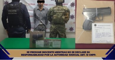 Detienen a sujeto por robo con violencia y portación de arma de fuego