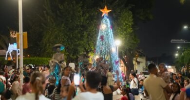Encienden el Árbol de Navidad en Villa de Álvarez