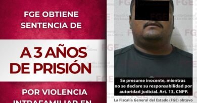 Sentenciado a 3 años de prisión por violencia intrafamiliar en Colima