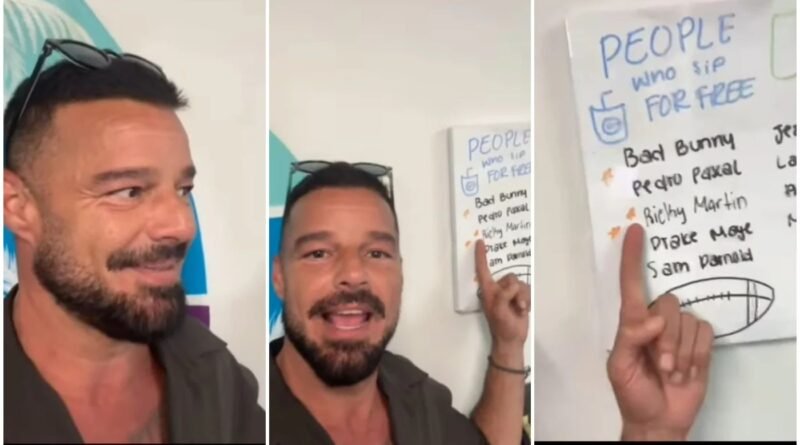 Ricky Martin reclamó su producto gratis