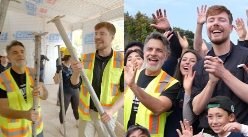 Mr. Beast y Eugenio Derbez apoyando escuela mexicana