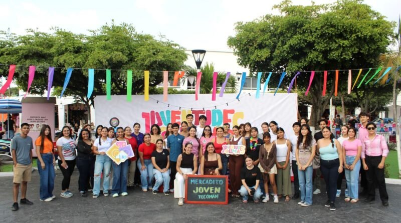 Subsejuv Colima impulsa el talento juvenil con Mercadito Joven en Tecomán.