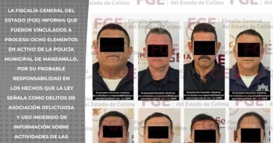 FGE logra vincular a ocho elementos de la Policía Municipal de Manzanillo