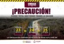 Habrá cierre temporal nocturno en el tramo “La Salada”