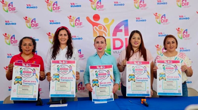 Presenta Tey Gutiérrez becas escolares para transporte