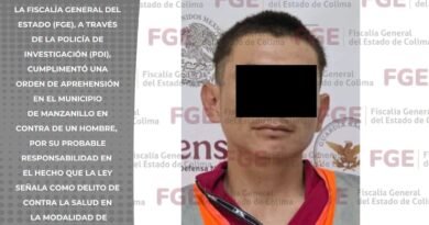 Capturan en Manzanillo a probable responsable por delito contra la salud