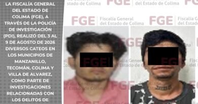 Dos detenidos en cateos simultáneos en 4 municipios