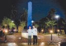 Develan obra de Sebastián e inauguran el Jardín del Saber, en el campus central