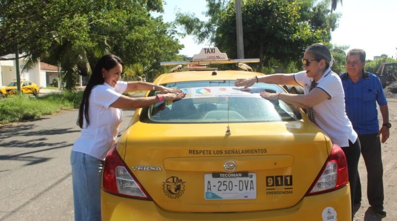 Taxistas de Tecomán se suman a la Colecta “Diamante de la Solidaridad”